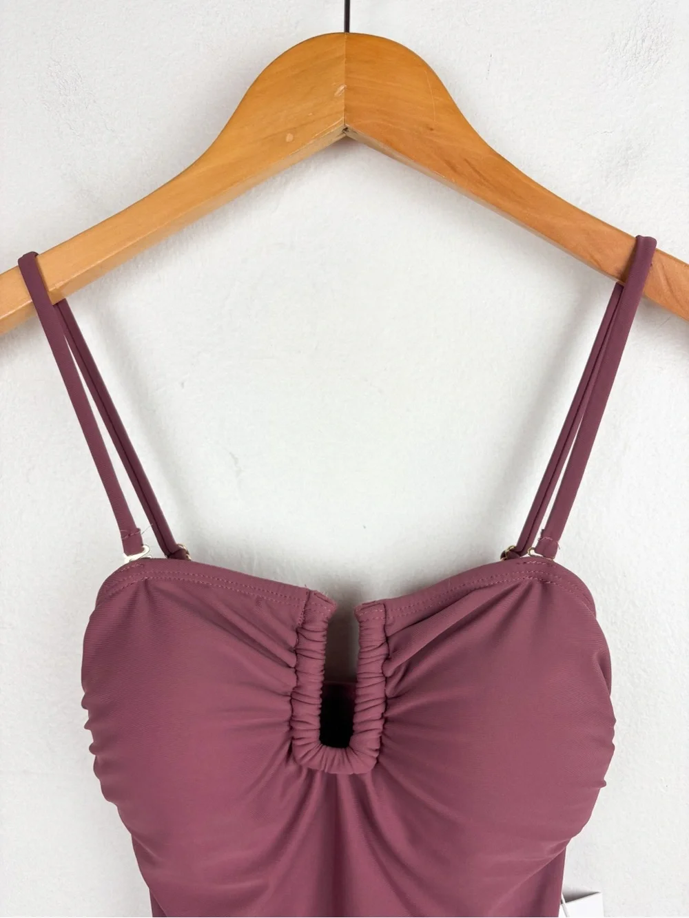 NWT Carline Constas Mauve One Piece Swimsuit Sz XS